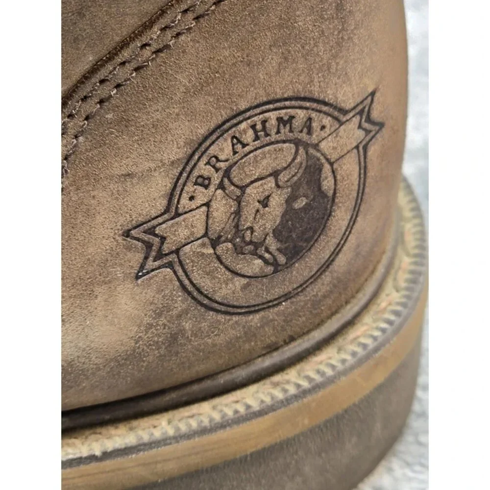 Brahma Combat Boots Mens 5 Work Brown Oil‎ Tan Leather Extended Wear Track